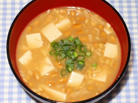 リュウジ☆バズレシピ☆乾燥エノキと乾燥納豆で納豆汁